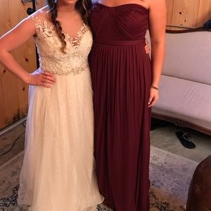 Versatile Wine Bridesmaid Dress